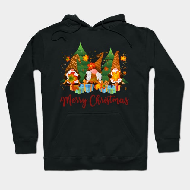 Christmas funny gnomes, Hanging with my gnomies,merry christmas Hoodie by Lekrock Shop